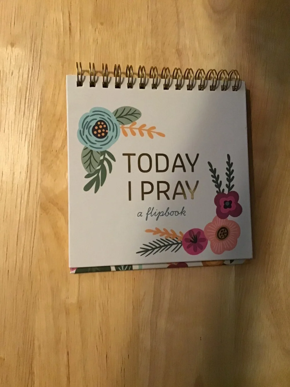 Today I Pray Flipbook - Floral White Prayer Journal